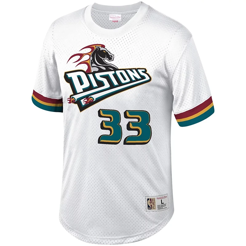 Mitchell  Ness Grant Hill Detroit Pistons Hardwood Classics Stitch Name Number T-Shirt