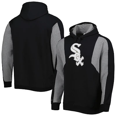 Mitchell  Ness Gray Chicago White Sox Colorblocked Fleece Pullover Hoodie