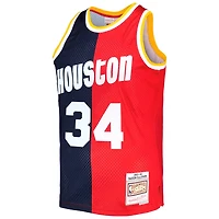 Mitchell  Ness Hakeem Olajuwon /Red Houston Rockets Hardwood Classics 1993/94 Split Swingman Jersey