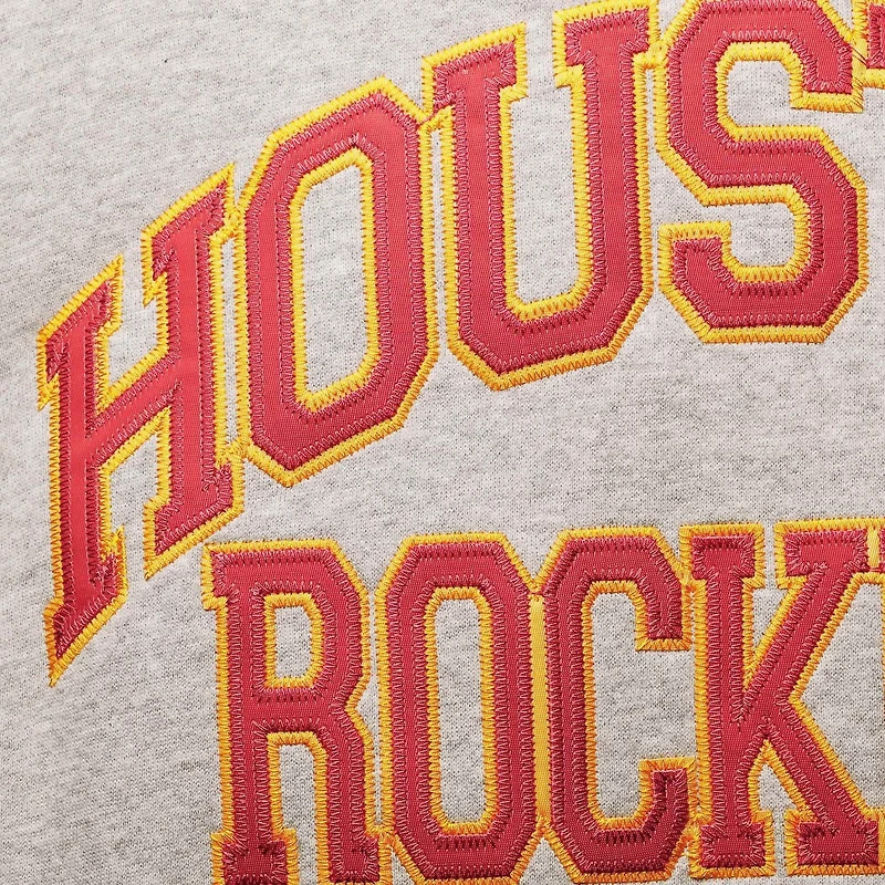 Mitchell  Ness Hakeem Olajuwon Heathered Gray Houston Rockets Big Tall Name Number Pullover Hoodie