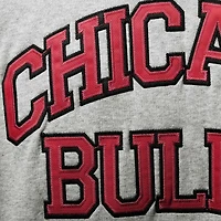 Mitchell  Ness Heathered Gray Chicago Bulls Hardwood Classics Big Tall Throwback Pullover Hoodie