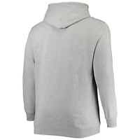 Mitchell  Ness Heathered Gray Philadelphia 76ers Hardwood Classics Big Tall Throwback Pullover Hoodie