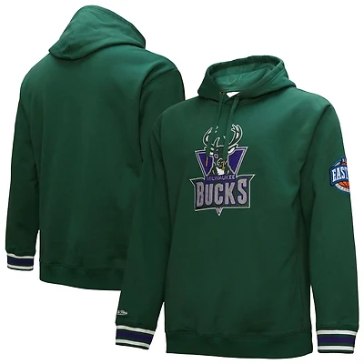 Mitchell  Ness Hunter Milwaukee Bucks Hardwood Classics Chainstitch Vintage Heavyweight Pullover Hoodie