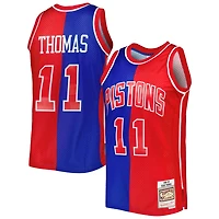 Mitchell  Ness Isiah Thomas /Red Detroit Pistons Hardwood Classics 1988/89 Split Swingman Jersey