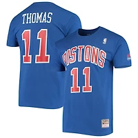 Mitchell  Ness Isiah Thomas Detroit Pistons Hardwood Classics Stitch Name Number T-Shirt