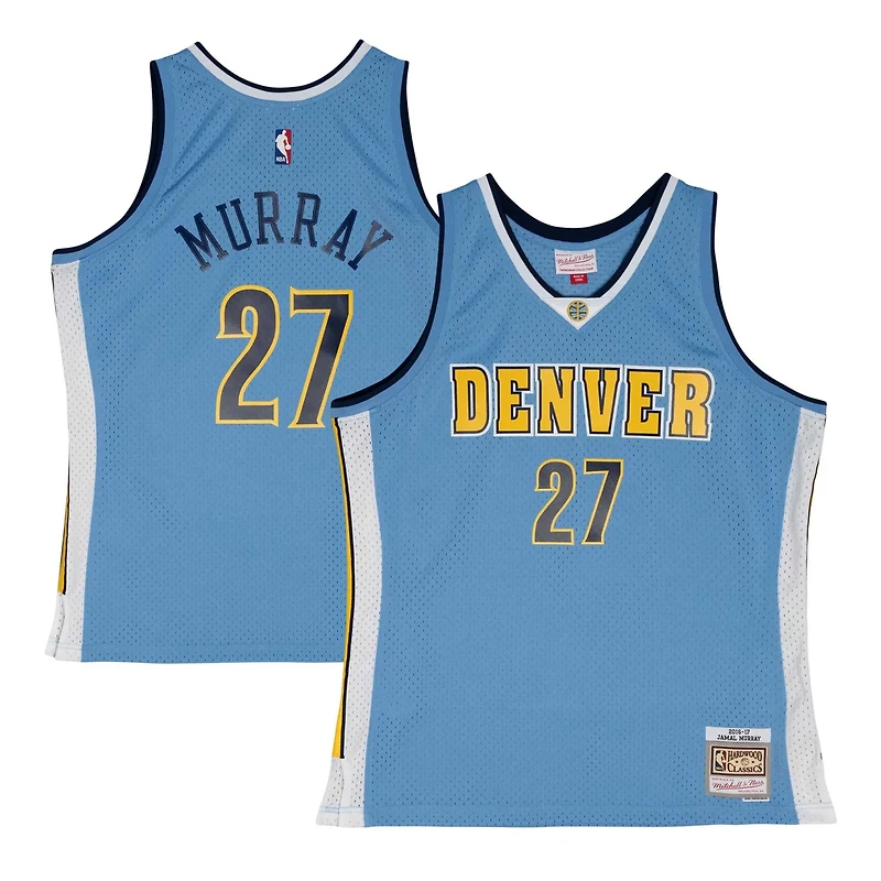 Mitchell Ness Jamal Murray Powder Denver Nuggets 2016/17 Throwback Swingman Jersey