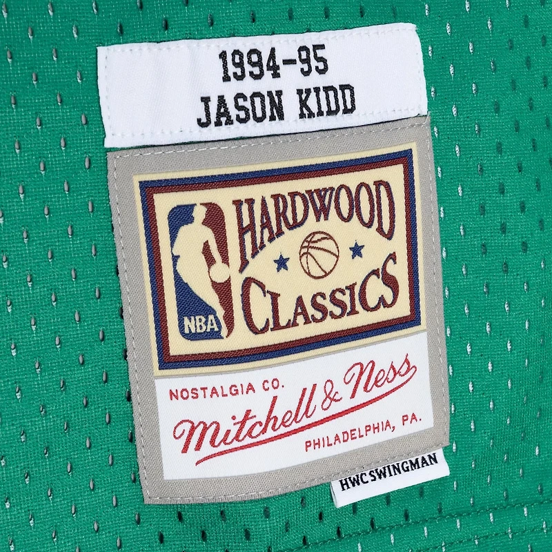 Mitchell  Ness Jason Kidd /Green Dallas Mavericks Hardwood Classics 1994/95 Split Swingman Jersey