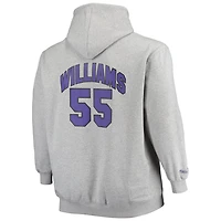 Mitchell  Ness Jason Williams Heathered Gray Sacramento Kings Big Tall Name Number Pullover Hoodie