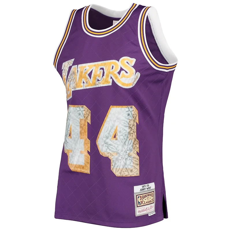 Mitchell Ness Jerry West Los Angeles Lakers 1971/72 Hardwood Classics NBA 75th Anniversary Diamond Swingman Jersey