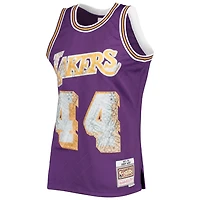 Mitchell  Ness Jerry West Los Angeles Lakers 1971/72 Hardwood Classics NBA 75th Anniversary Diamond Swingman Jersey