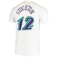 Mitchell  Ness John Stockton Utah Jazz Hardwood Classics Stitch Name Number T-Shirt