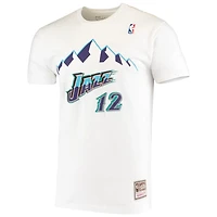 Mitchell  Ness John Stockton Utah Jazz Hardwood Classics Stitch Name Number T-Shirt