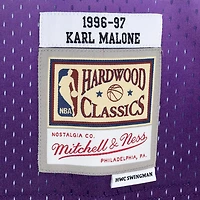Mitchell  Ness Karl Malone /Turquoise Utah Jazz Hardwood Classics 1996/97 Split Swingman Jersey