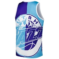 Mitchell  Ness Karl Malone /Turquoise Utah Jazz Sublimated Player Tank Top