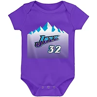 Mitchell  Ness Karl Malone Utah Jazz Hardwood Classics Name Number Bodysuit