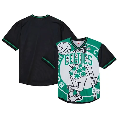 Mitchell  Ness Kelly Boston Celtics Jumbotron 30 Mesh V-Neck T-Shirt