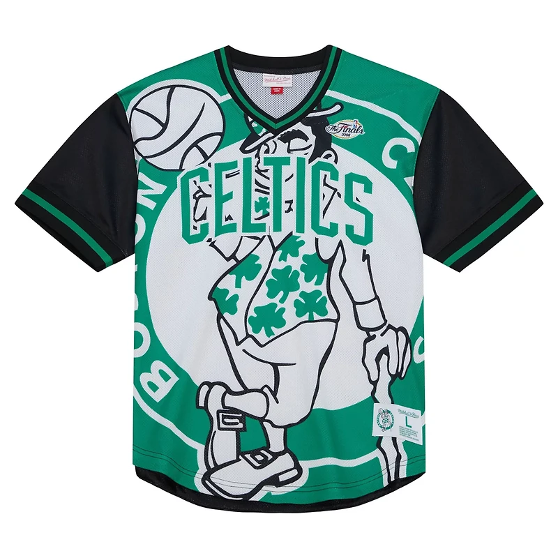 Mitchell  Ness Kelly Boston Celtics Jumbotron 30 Mesh V-Neck T-Shirt