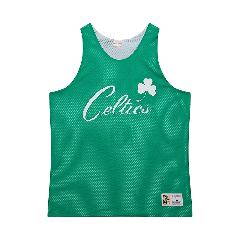 Mitchell  Ness Kelly White Boston Celtics Hardwood Classics Reversible Mesh Practice Jersey