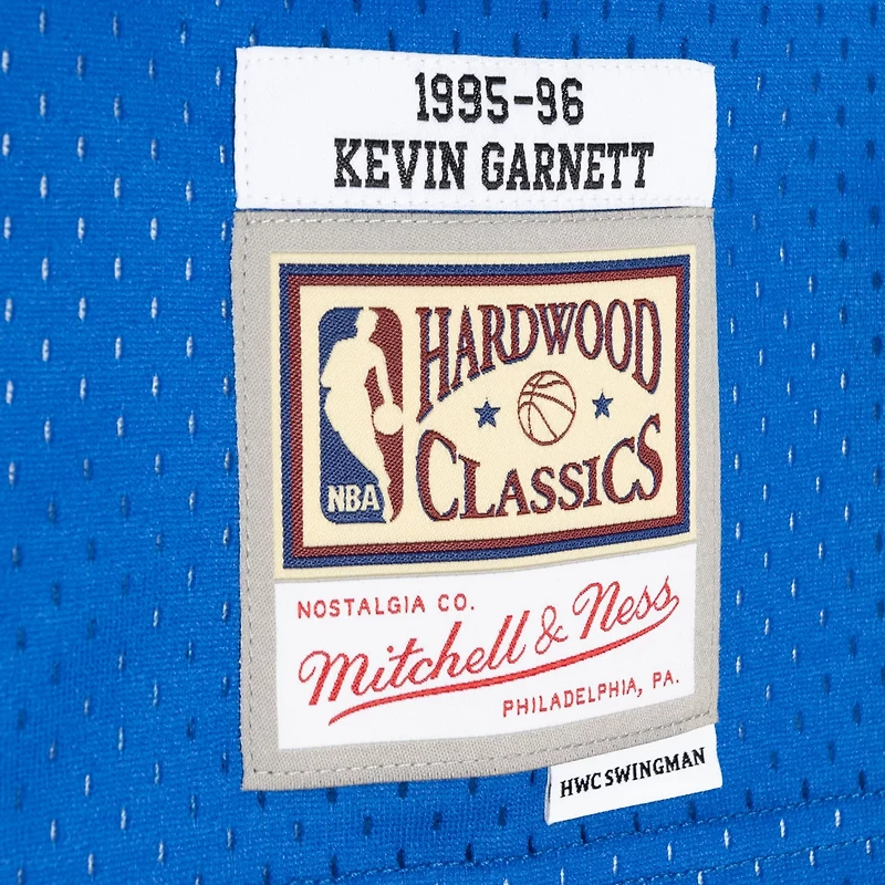 Mitchell  Ness Kevin Garnett /Blue Minnesota Timberwolves Hardwood Classics 1995/96 Split Swingman Jersey