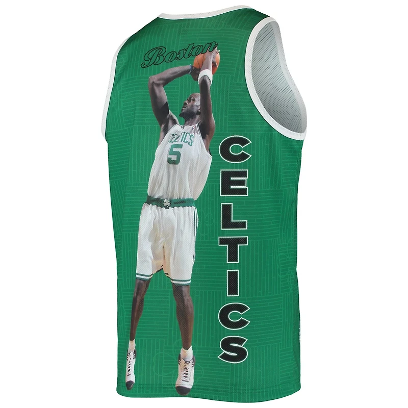 Mitchell  Ness Kevin Garnett Kelly Boston Celtics Hardwood Classics Player Tank Top