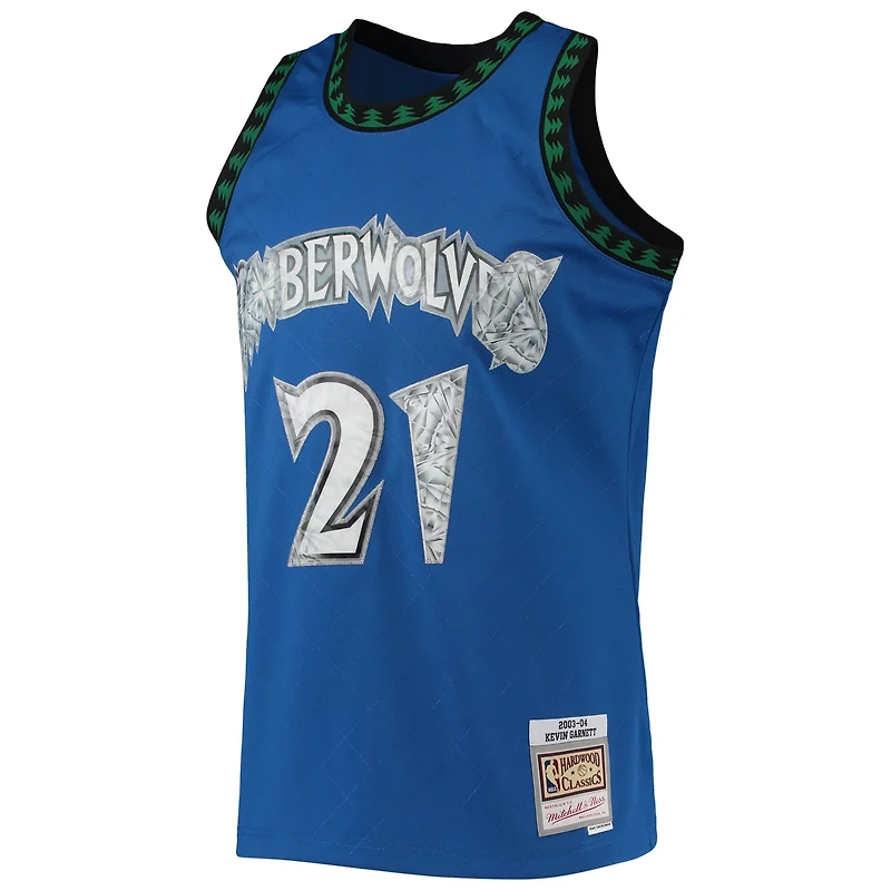 Mitchell Ness Kevin Garnett Minnesota Timberwolves 2003/04 Hardwood Classics NBA 75th Anniversary Diamond Swingman Jersey