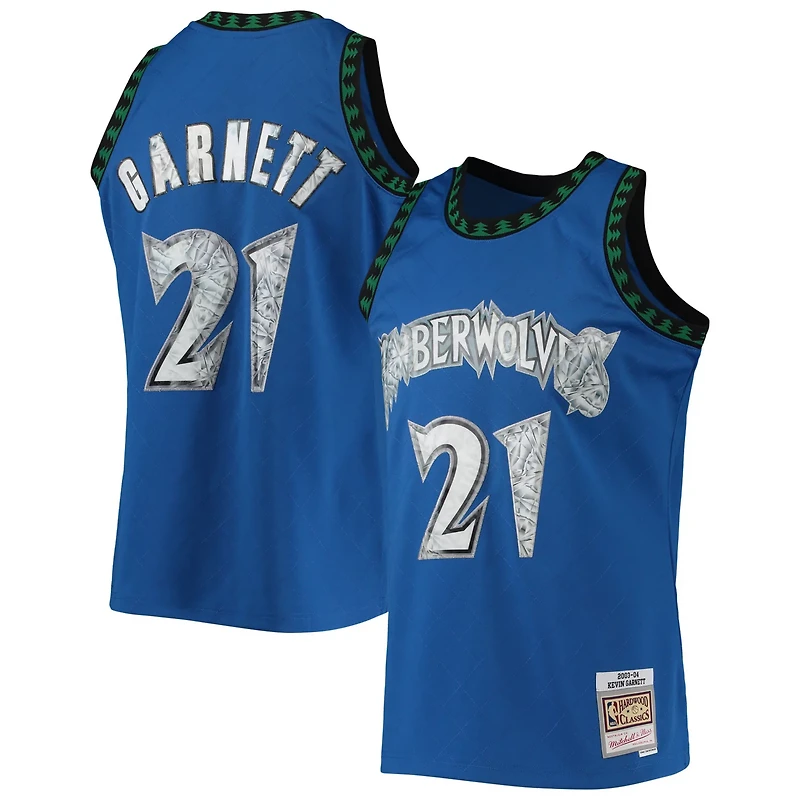 Mitchell Ness Kevin Garnett Minnesota Timberwolves 2003/04 Hardwood Classics NBA 75th Anniversary Diamond Swingman Jersey