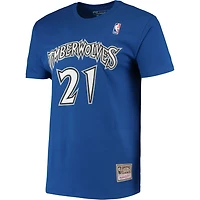 Mitchell  Ness Kevin Garnett Minnesota Timberwolves Hardwood Classics Stitch Name Number T-Shirt