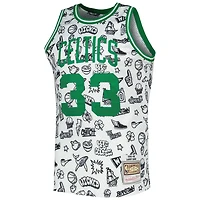 Mitchell  Ness Larry Bird Boston Celtics 1985/86 Hardwood Classics Doodle Swingman Jersey