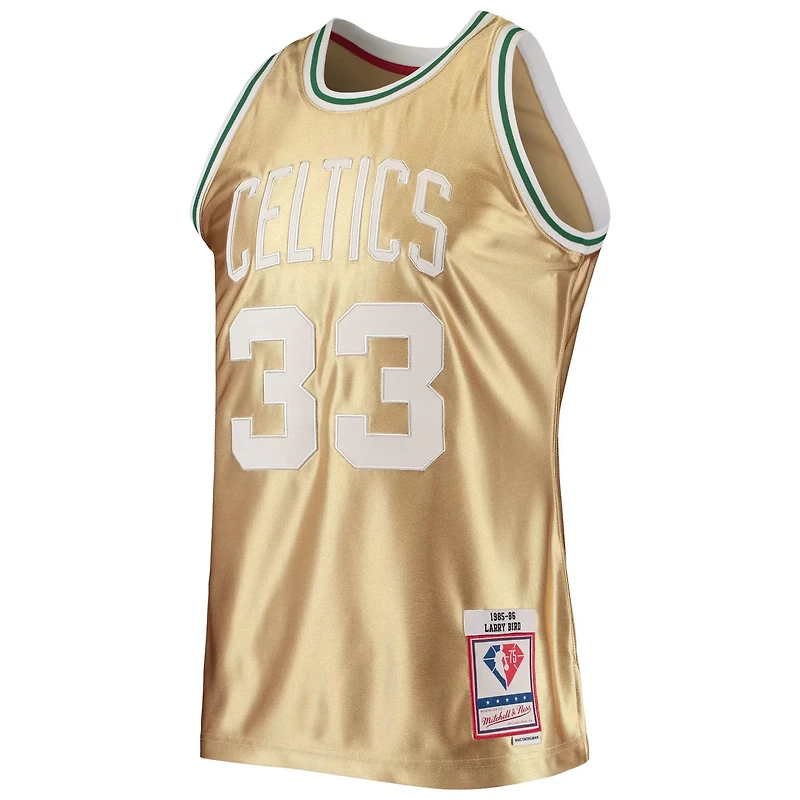 Mitchell Ness Larry Bird Boston Celtics 75th Anniversary 1985/86 Hardwood Classics Swingman Jersey