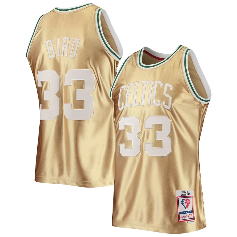 Mitchell Ness Larry Bird Boston Celtics 75th Anniversary 1985/86 Hardwood Classics Swingman Jersey