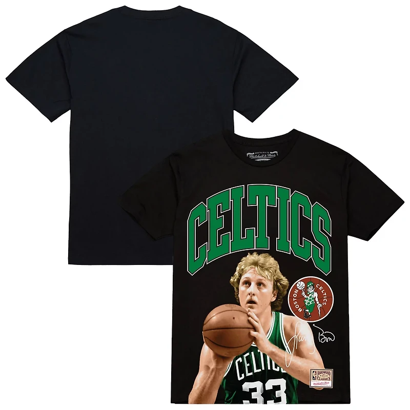 Mitchell Ness Larry Bird Boston Celtics Hardwood Classics Player Arch T-Shirt