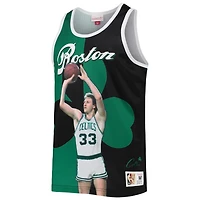 Mitchell  Ness Larry Bird Kelly /Black Boston Celtics Sublimated Player Tank Top
