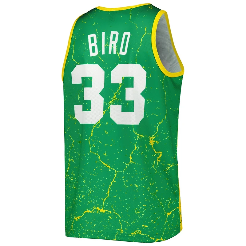 Mitchell  Ness Larry Bird Kelly Boston Celtics 1985-86 Hardwood Classics Player Burst Tank Top