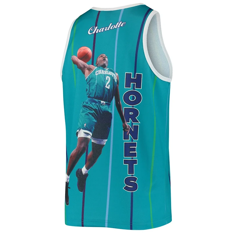 Mitchell  Ness Larry Johnson Charlotte Hornets Hardwood Classics Player Tank Top