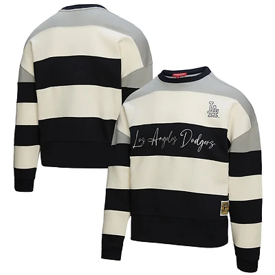 Mitchell  Ness Los Angeles Dodgers Cooperstown Collection Blocked Fleece Pullover Sweatshirt