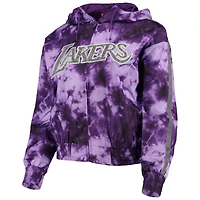 Mitchell  Ness Los Angeles Lakers Galaxy Sublimated Windbreaker Pullover Full-Zip Hoodie