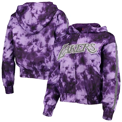 Mitchell  Ness Los Angeles Lakers Galaxy Sublimated Windbreaker Pullover Full-Zip Hoodie