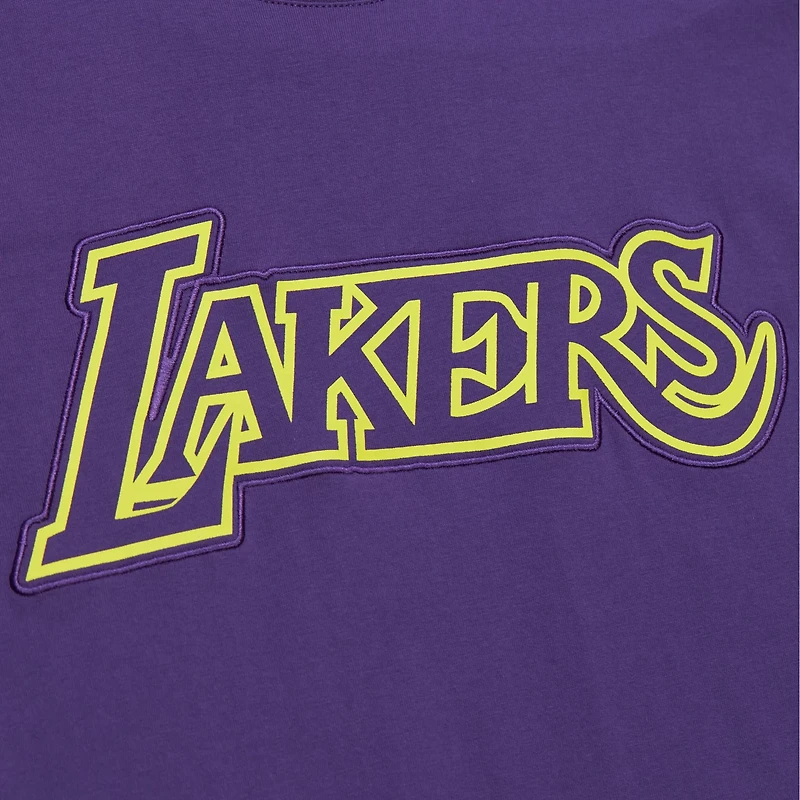 Mitchell  Ness Los Angeles Lakers Hardwood Classics Neon Nights Premium T-Shirt