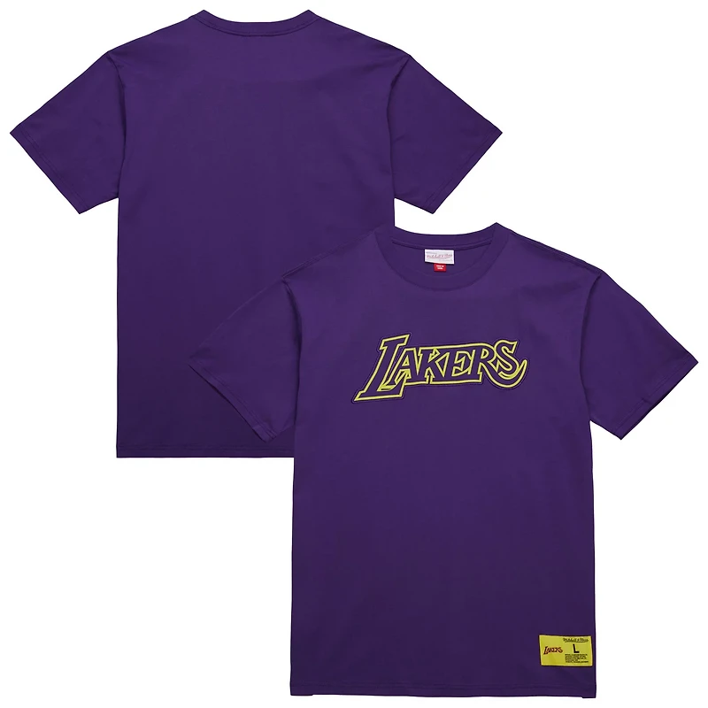 Mitchell  Ness Los Angeles Lakers Hardwood Classics Neon Nights Premium T-Shirt