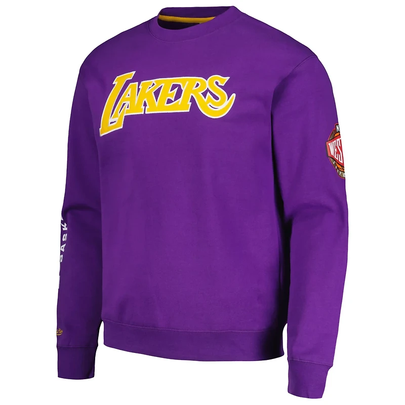 Mitchell  Ness Los Angeles Lakers Hardwood Classics There and Back Pullover Sweatshirt