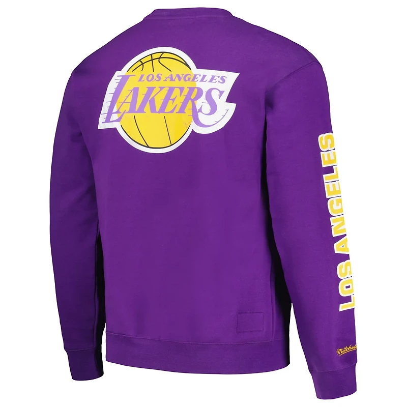 Mitchell  Ness Los Angeles Lakers Hardwood Classics There and Back Pullover Sweatshirt
