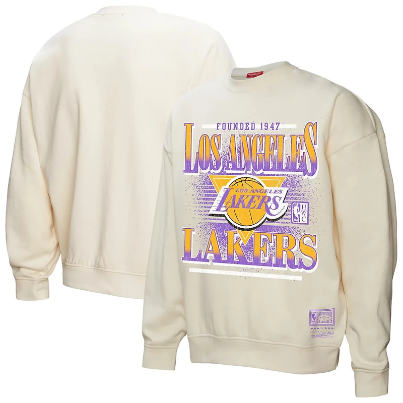 Mitchell  Ness Los Angeles Lakers Oversprayed Pullover Sweatshirt