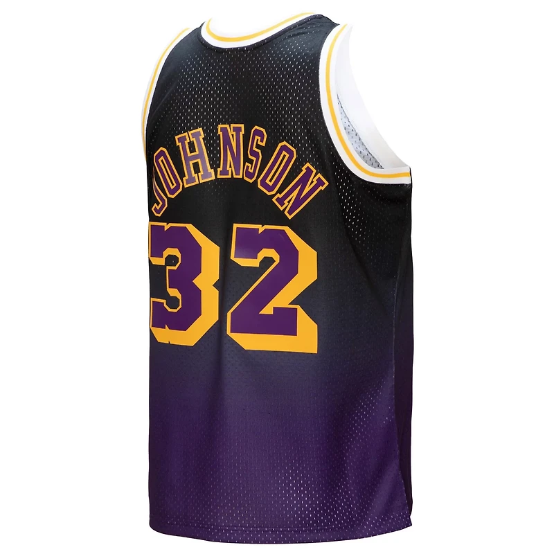 Mitchell Ness Magic Johnson /Black Los Angeles Lakers 1984/85 Hardwood Classics Fadeaway Swingman Player Jersey