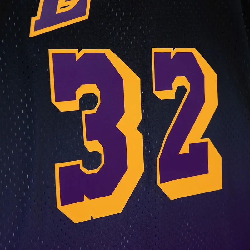 Mitchell Ness Magic Johnson /Black Los Angeles Lakers 1984/85 Hardwood Classics Fadeaway Swingman Player Jersey