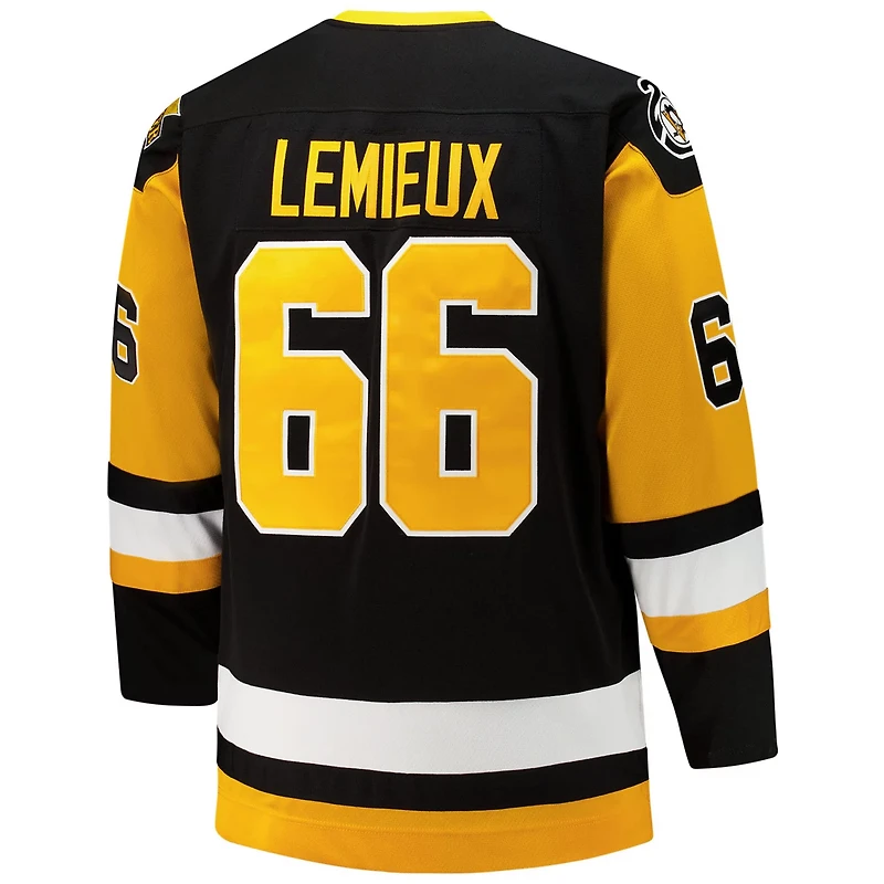 Mitchell  Ness Mario Lemieux Pittsburgh Penguins Big Tall 1991 92 Blue Line 20 Jersey