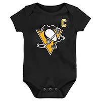 Mitchell  Ness Mario Lemieux Pittsburgh Penguins Captain Patch Name  Number Bodysuit
