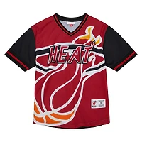 Mitchell  Ness Miami Heat Jumbotron 30 Mesh V-Neck T-Shirt