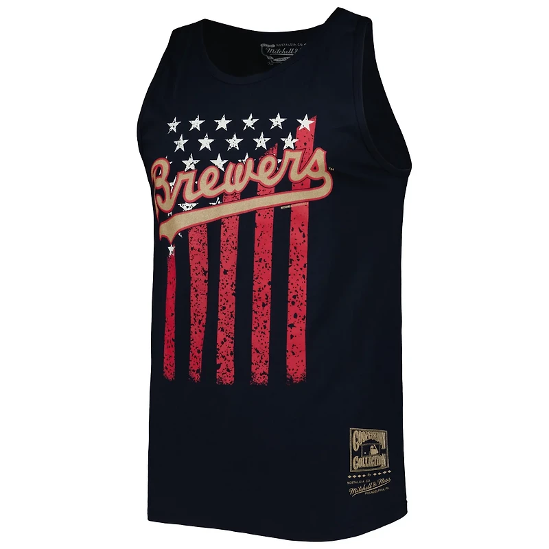 Mitchell  Ness Milwaukee Brewers Cooperstown Collection Stars and Stripes Tank Top