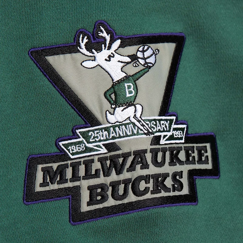 Mitchell  Ness Milwaukee Bucks Hardwood Classics All Over 40 Pullover Sweatshirt