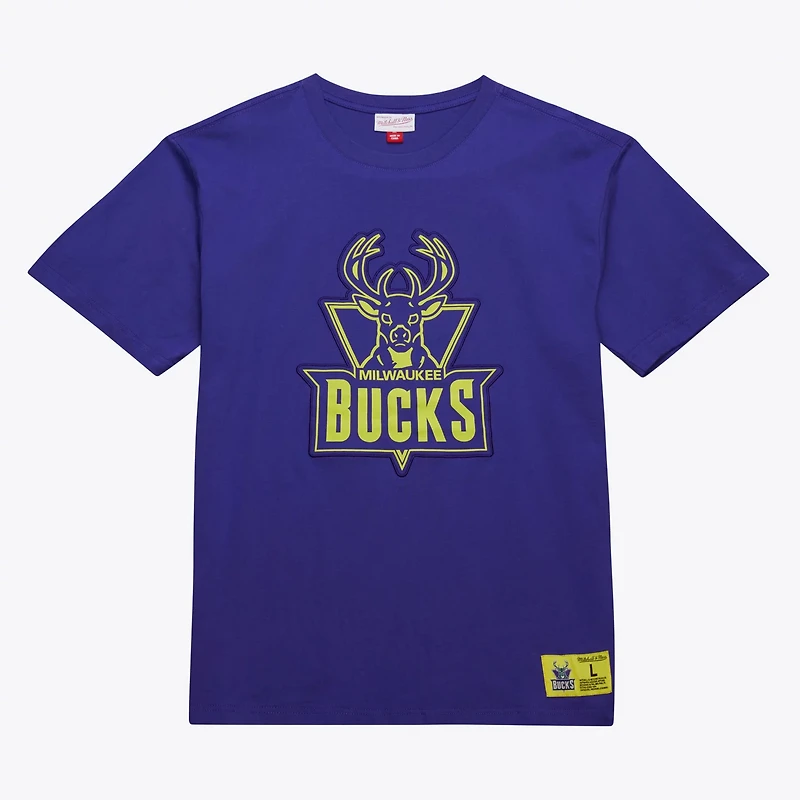 Mitchell  Ness Milwaukee Bucks Hardwood Classics Neon Nights Premium T-Shirt